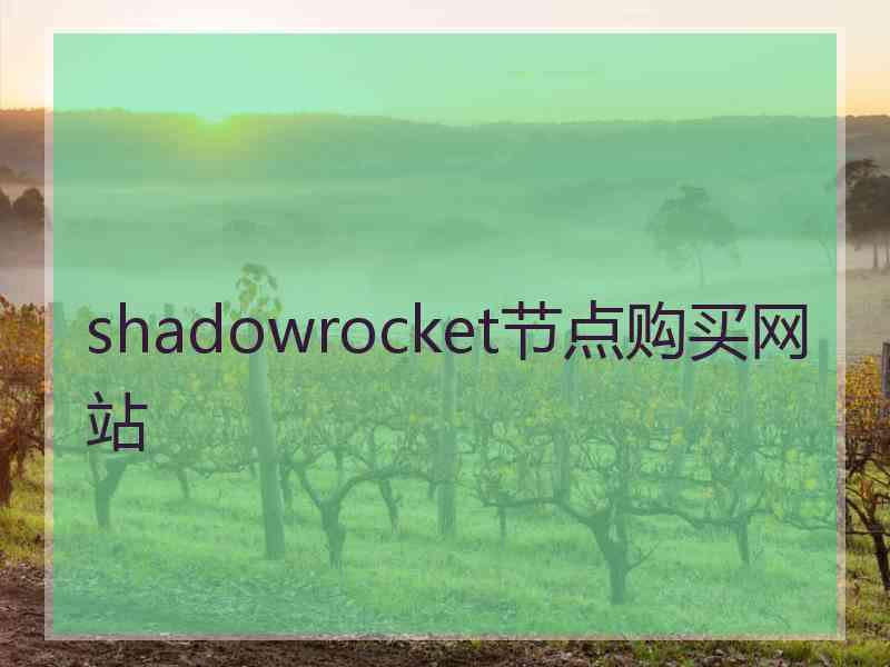 shadowrocket节点购买网站