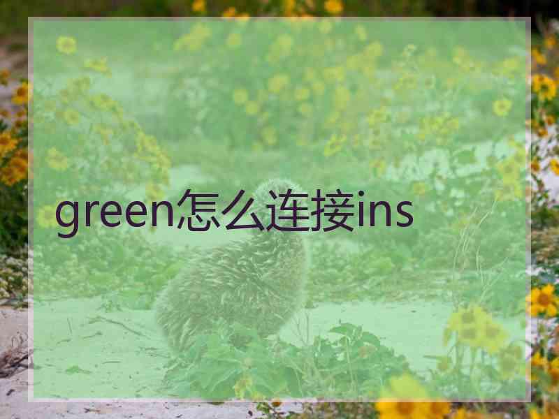 green怎么连接ins