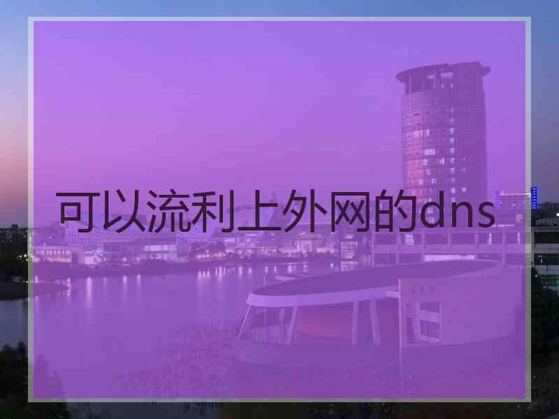 可以流利上外网的dns