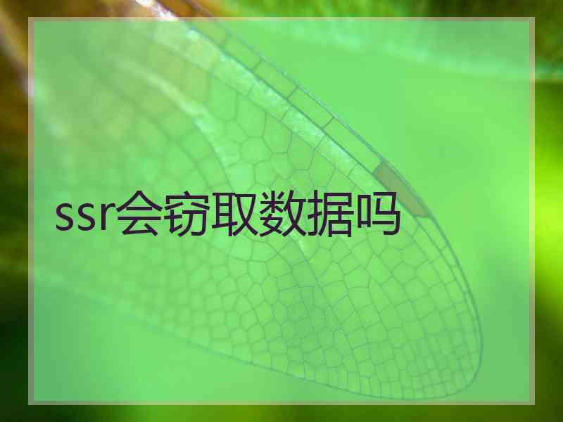 ssr会窃取数据吗