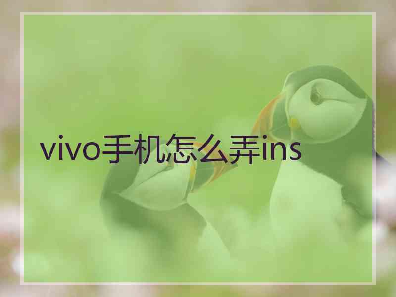 vivo手机怎么弄ins