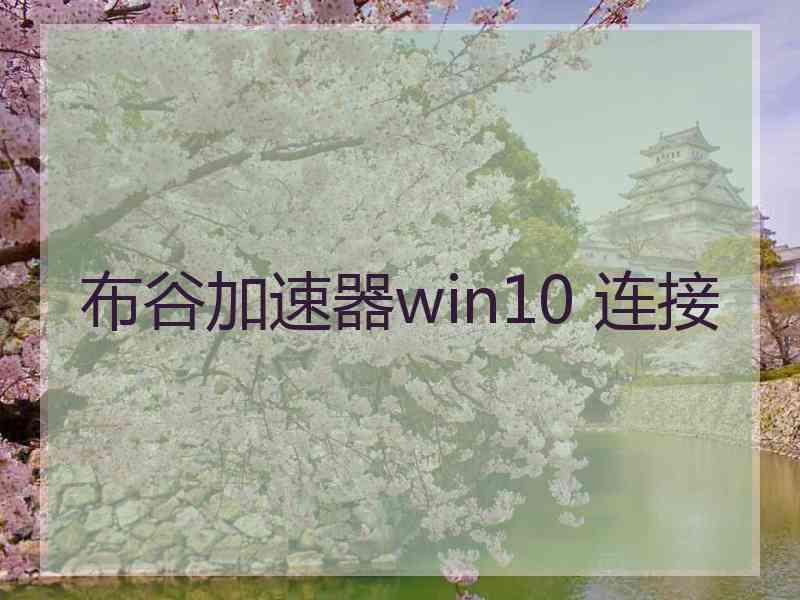 布谷加速器win10 连接