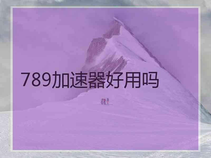 789加速器好用吗