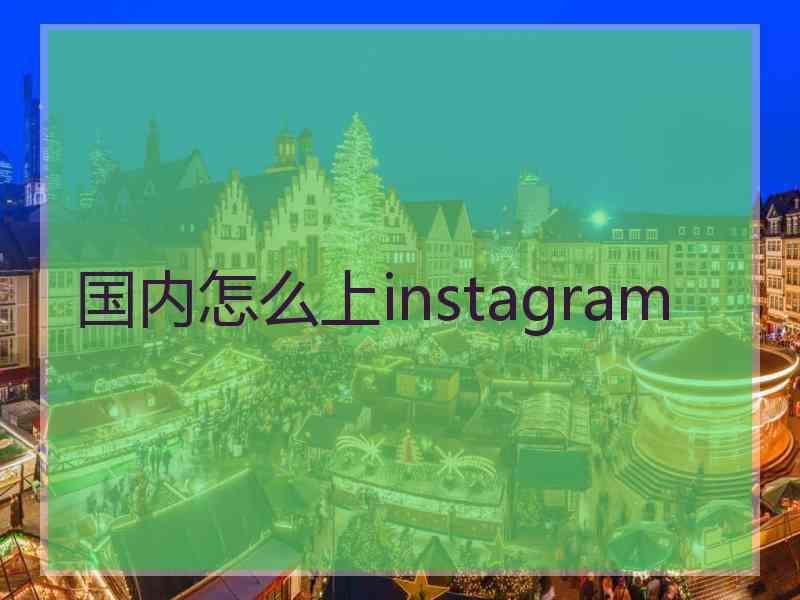 国内怎么上instagram